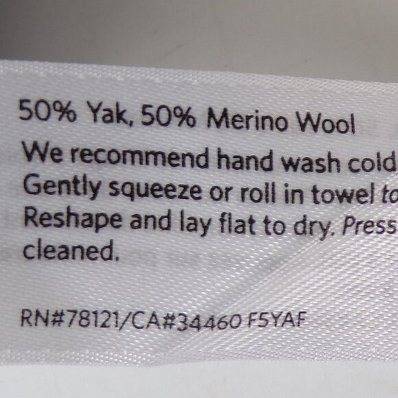 Eileen Fisher Long sleeve Scoop Neck Yak/Merino Sweater Rib Detail Large #567 - Picture 4 of 5